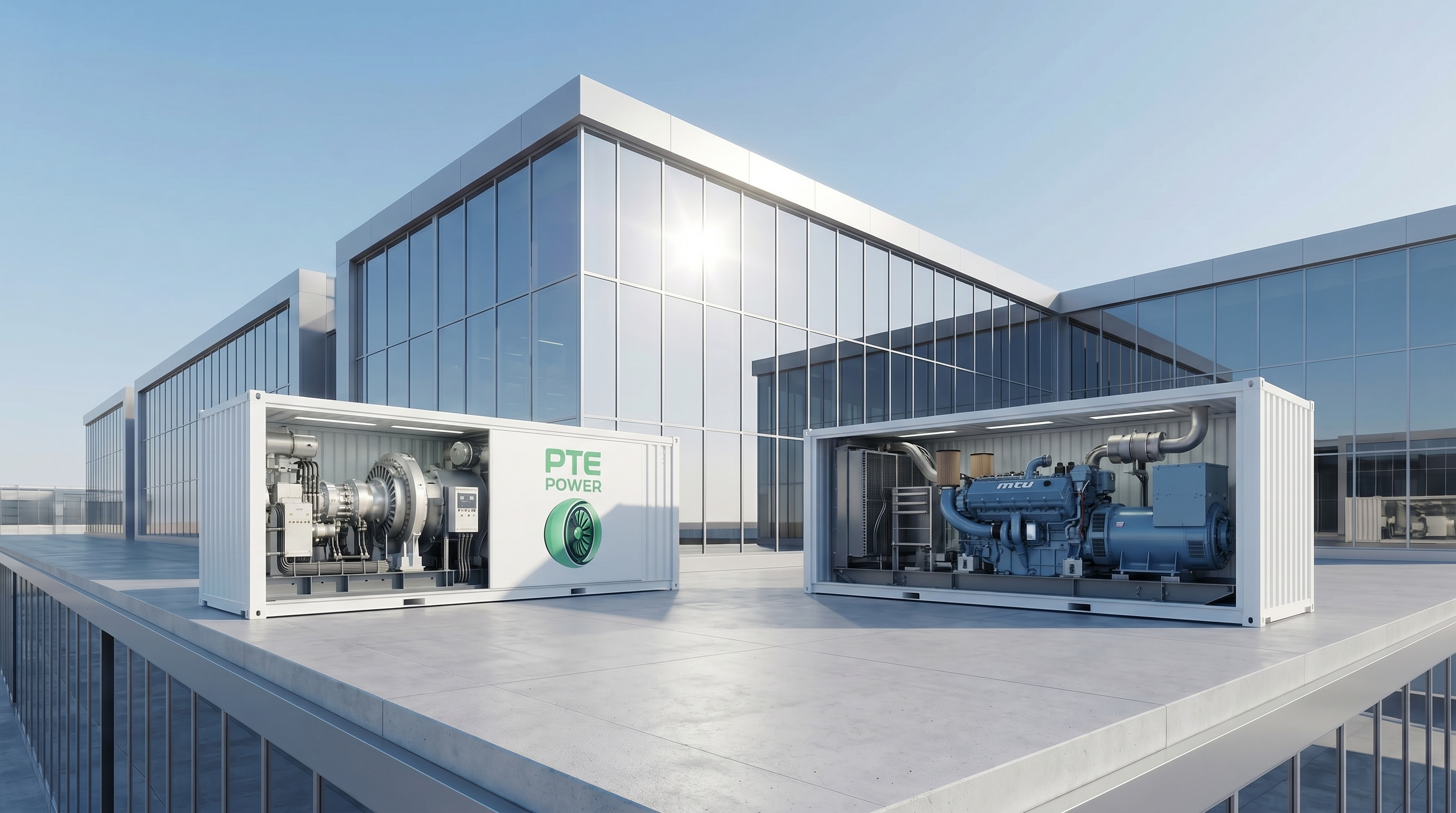PTE Power two-container system powering a digital hub facility