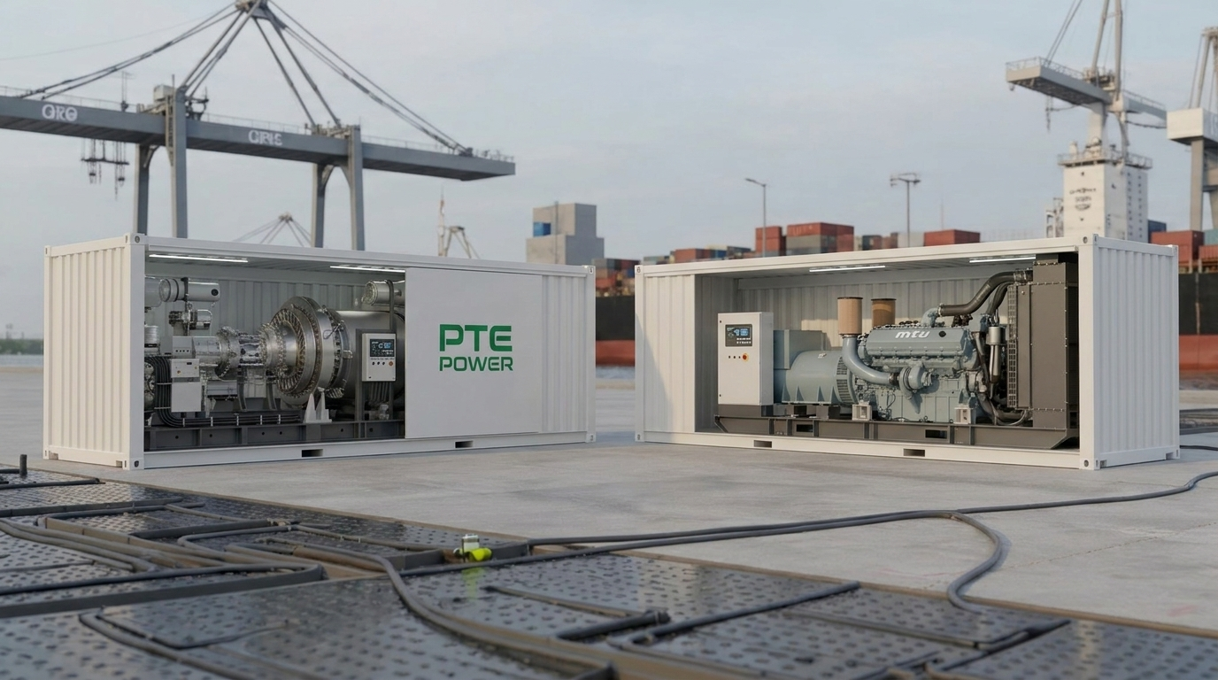 PTE Power two-container module being deployed at a commercial port